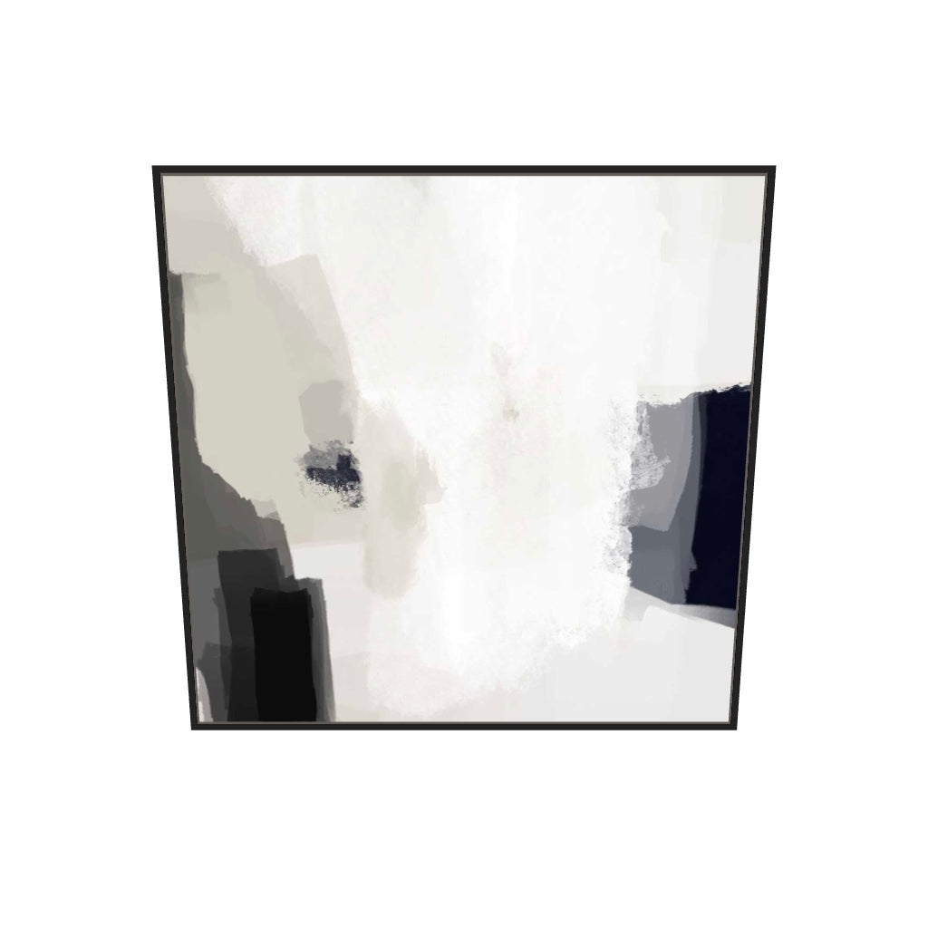 [ah-ar-v1:fe49117a5faf5a0abdc7bba0] Mono Expressions Canvas Art II — 100 x 100 cm, black frame (AR scale)