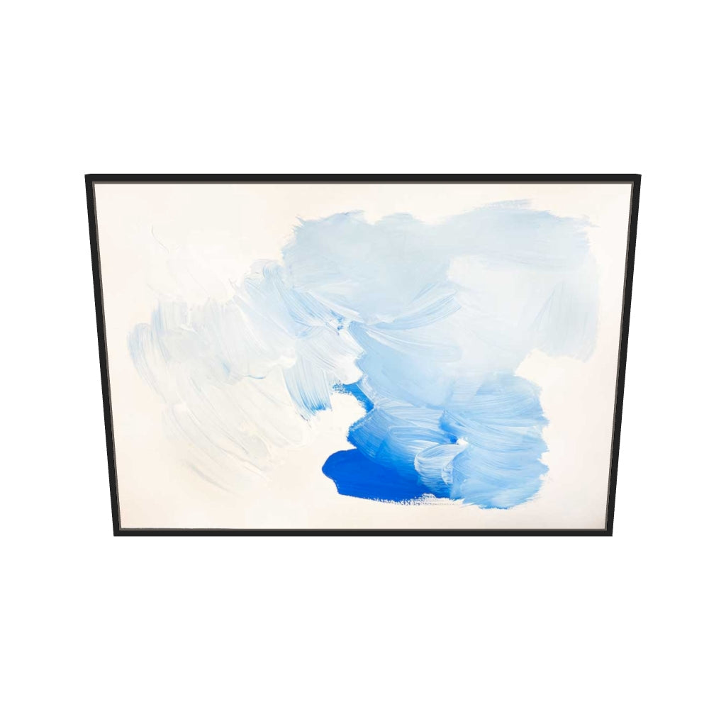 [ah-ar-v1:a11a2bb0c73df04301a8c7a1] Blue Symphony Canvas Art — 70 x 100 cm, black frame (AR scale)