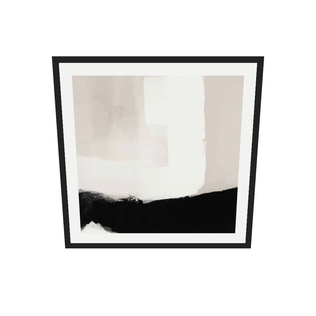 [ah-ar-v1:b558c596c814c1d9674308c2] Neutral Haze II Art Print — 70 x 70 cm, black frame (AR scale)