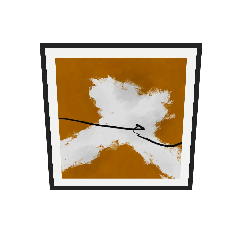 [ah-ar-v1:002c6e1726d7b9704847583e] Burnt Orange II Art Print — 70 x 70 cm, black frame (AR scale)