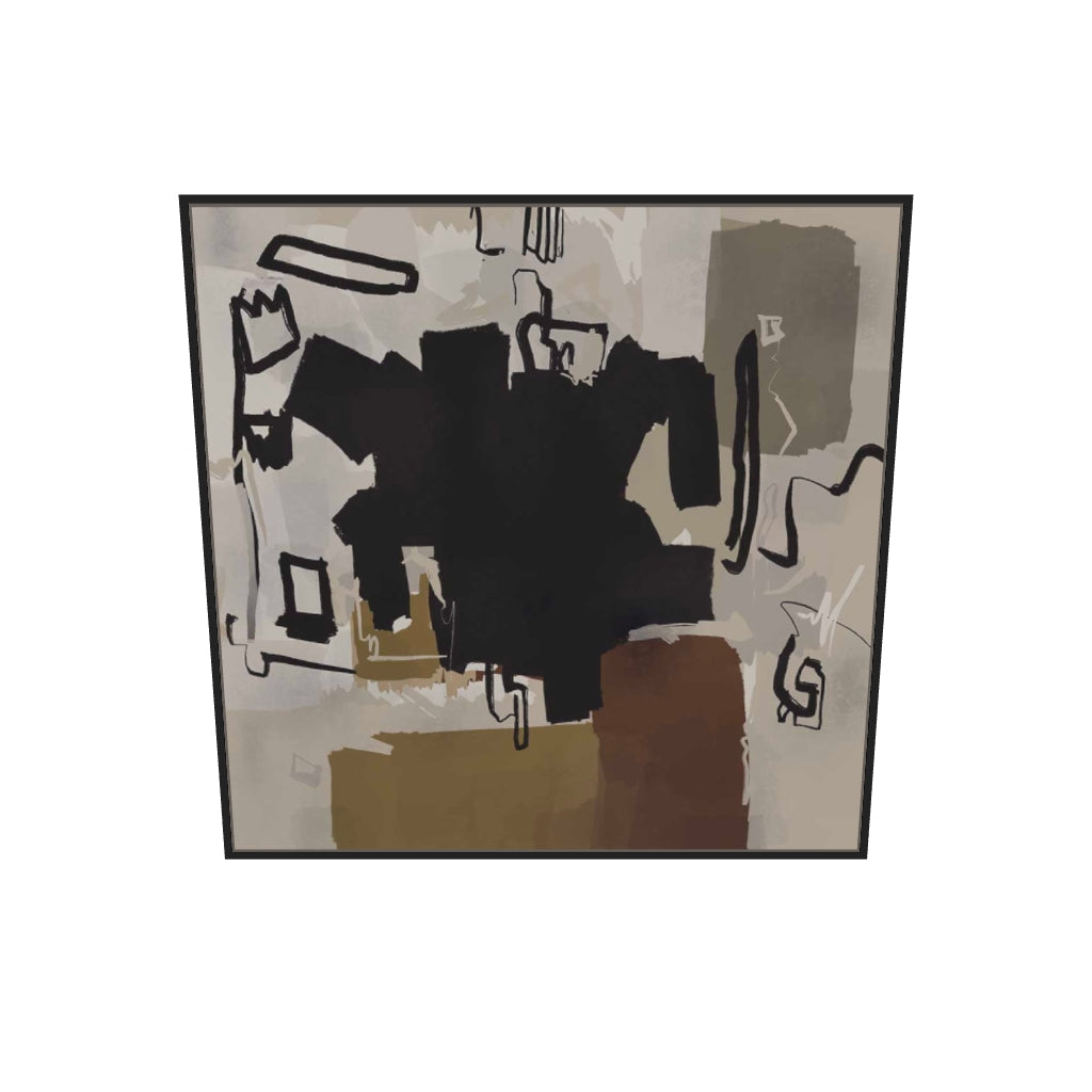[ah-ar-v1:a98685cdb48dd643eb8364a6] Fables Of Kings Canvas Art — 100 x 100 cm, black frame (AR scale)