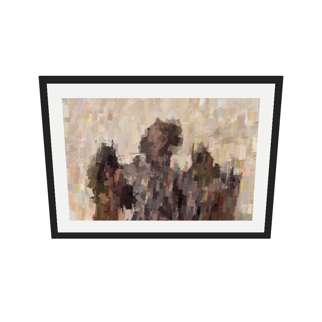 [ah-ar-v1:682e351edd9fc8b450776666] Angels Of Paris Art Print — 50 x 70 cm, black frame (AR scale)