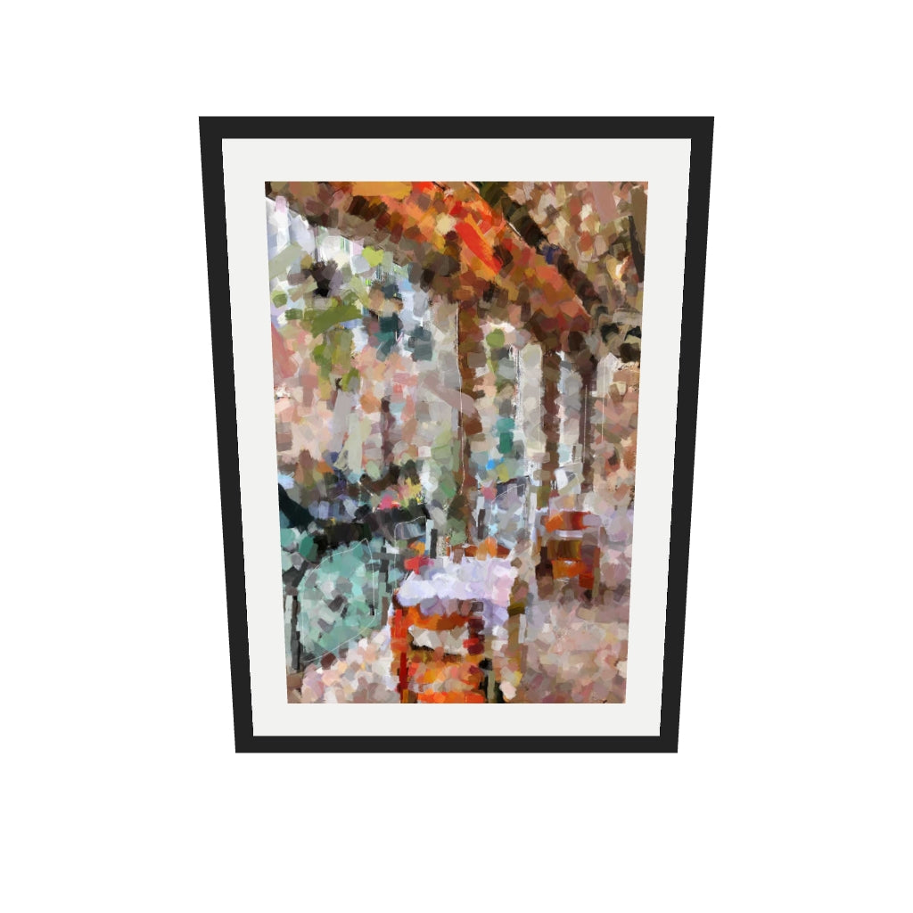 [ah-ar-v1:1155d3806d39eb96e8ddbf9e] Table For Two Art Print — 50 x 70 cm, black frame (AR scale)