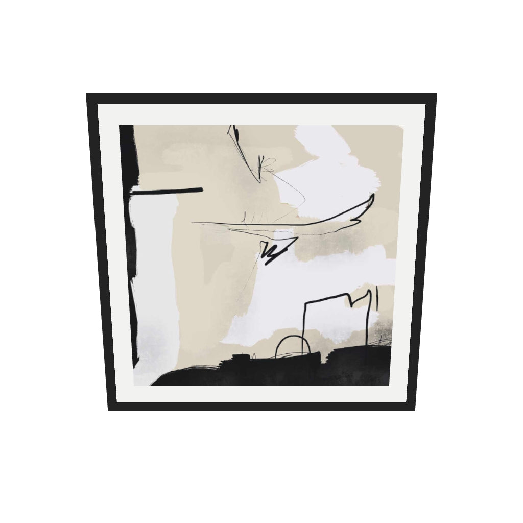 [ah-ar-v1:d20fc6930ec250f99761e01e] Pillow Talk II Art Print — 70 x 70 cm, black frame (AR scale)