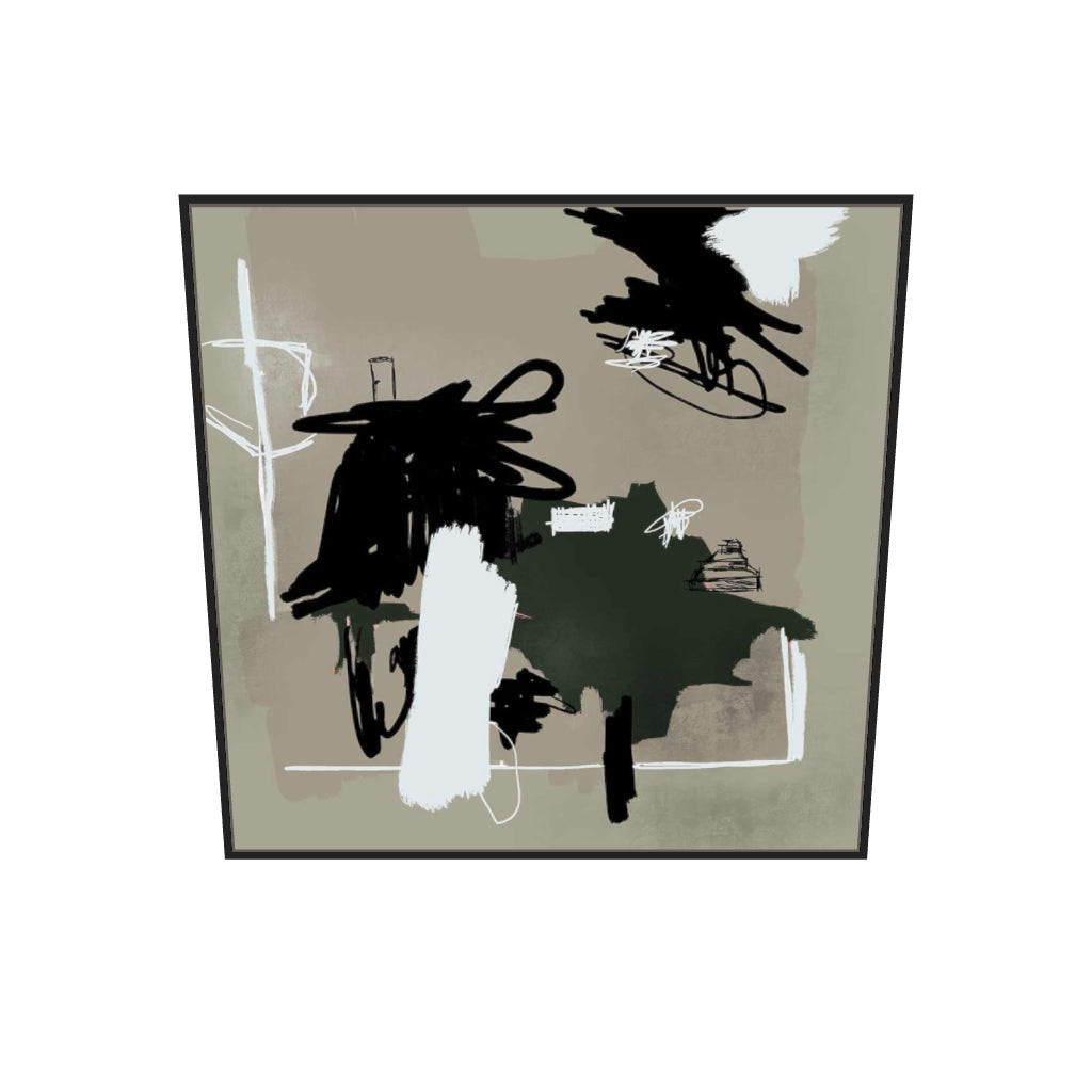 [ah-ar-v1:3802b7f9d54ef02dc80cbac9] Nature Study Canvas Art — 100 x 100 cm, black frame (AR scale)