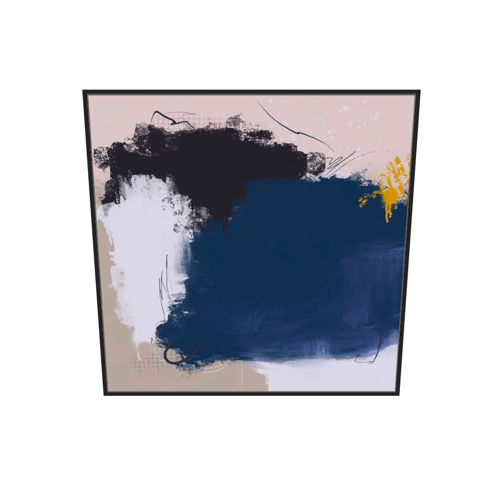 [ah-ar-v1:4e0d6dd6e6eac9d4f9cb1e57] Went For A Swim Canvas Art — 100 x 100 cm, black frame (AR scale)