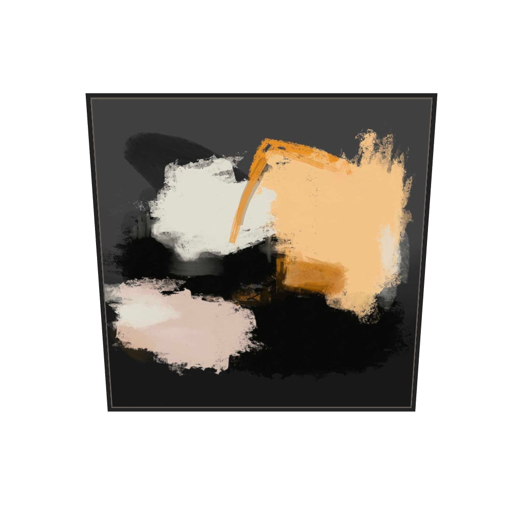 [ah-ar-v1:d066e7a02600a5b0c0076910] Coral Wash Canvas Art — 100 x 100 cm, black frame (AR scale)