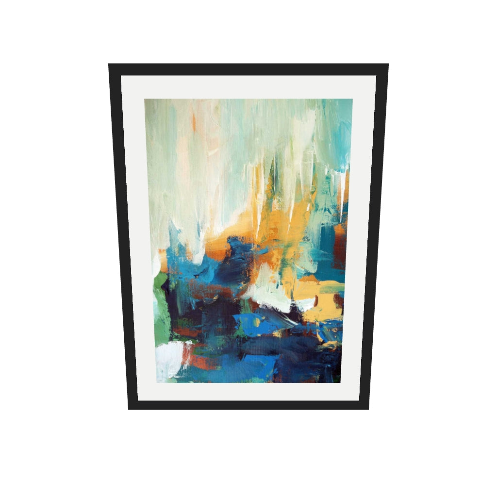 [ah-ar-v1:05e1b789c1a0129d8145dde2] Colour Block 5 Art Print — 50 x 70 cm, black frame (AR scale)