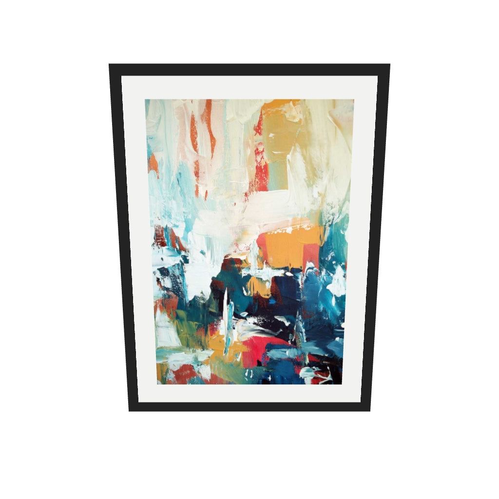[ah-ar-v1:489bf2a9702d0435494cb04e] Abstract 30 Art Print — 50 x 70 cm, black frame (AR scale)