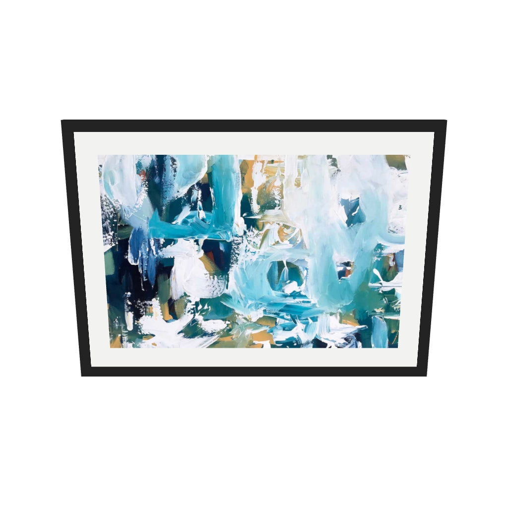 [ah-ar-v1:41b4ce57e31c3568fe472154] Abstract 105 Art Print — 50 x 70 cm, black frame (AR scale)