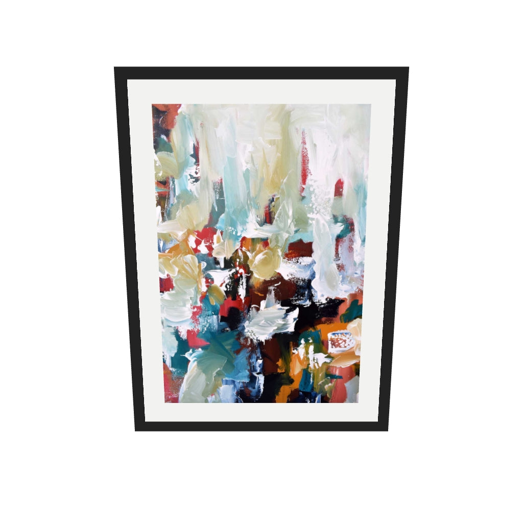 [ah-ar-v1:062c569e3da766eb172af8f4] Abstract 108 Art Print — 50 x 70 cm, black frame (AR scale)