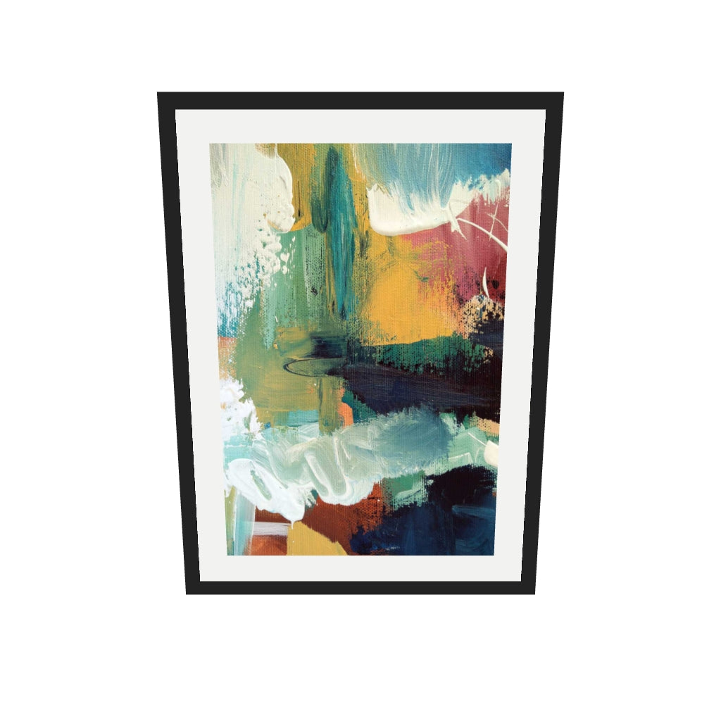 [ah-ar-v1:4dae662726de7a6f5163806b] Abstract 37 Art Print — 50 x 70 cm, black frame (AR scale)