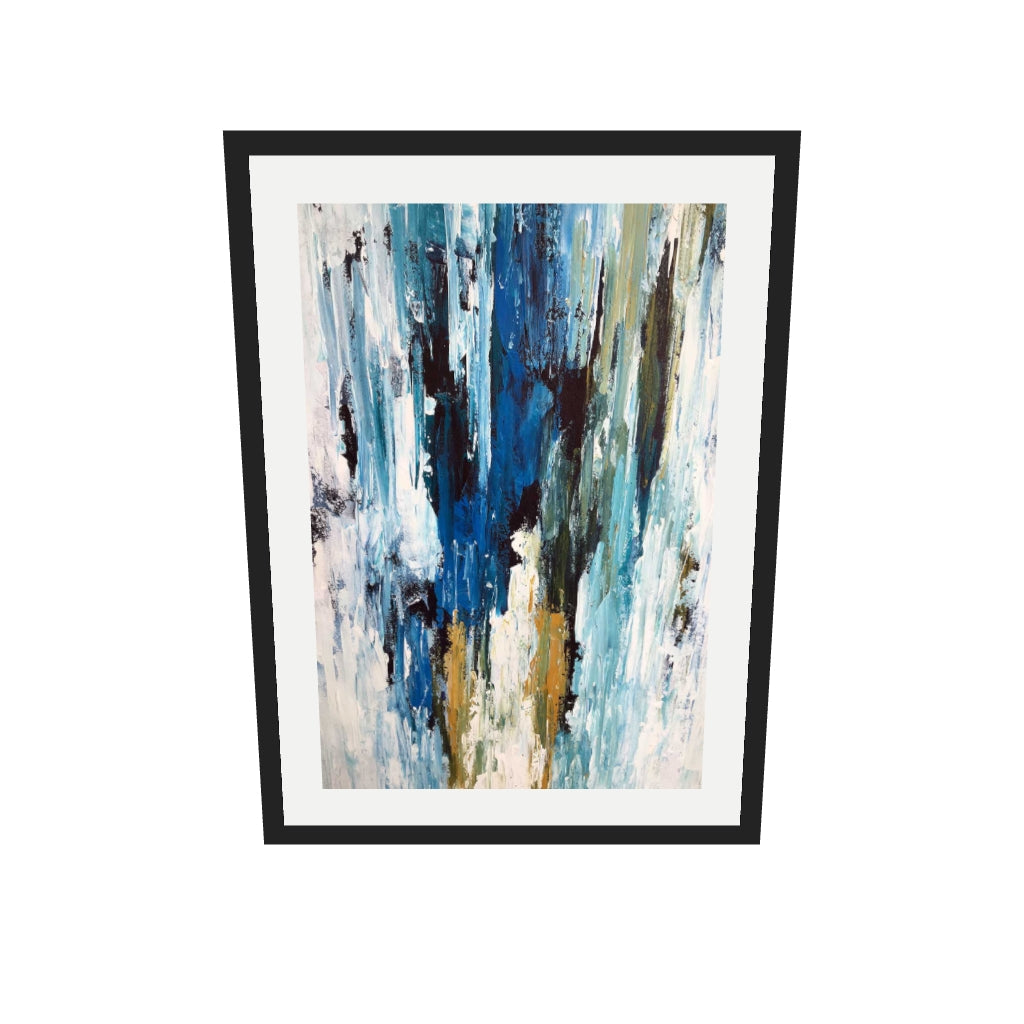 [ah-ar-v1:cfb61a0977a964b4794eafdc] Abstract 49 Art Print — 50 x 70 cm, black frame (AR scale)