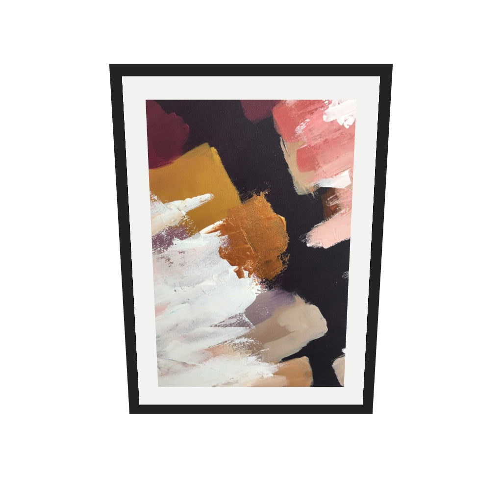 [ah-ar-v1:be5bf842ac108656b00b156c] Abstract 50 Art Print — 50 x 70 cm, black frame (AR scale)