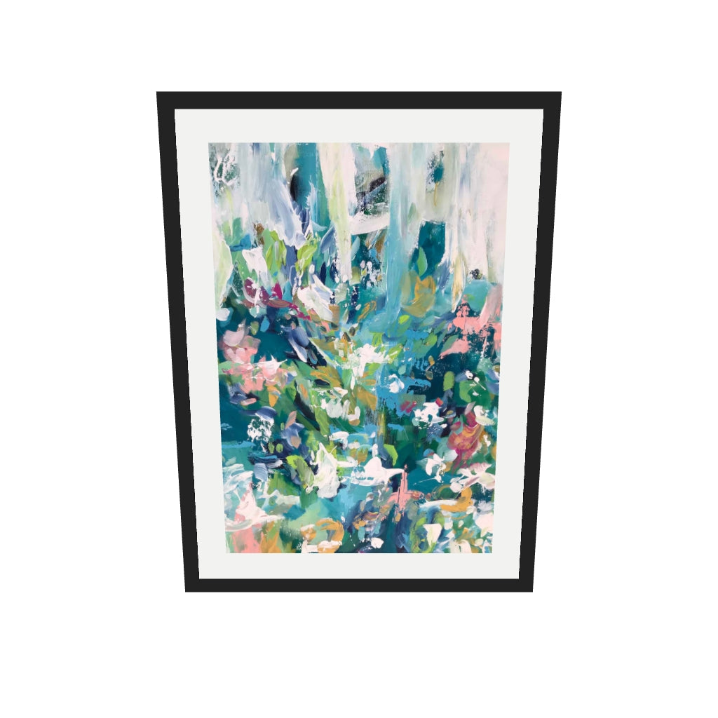[ah-ar-v1:4a050a562dd6dea165b2043f] Abstract 110 Art Print — 50 x 70 cm, black frame (AR scale)