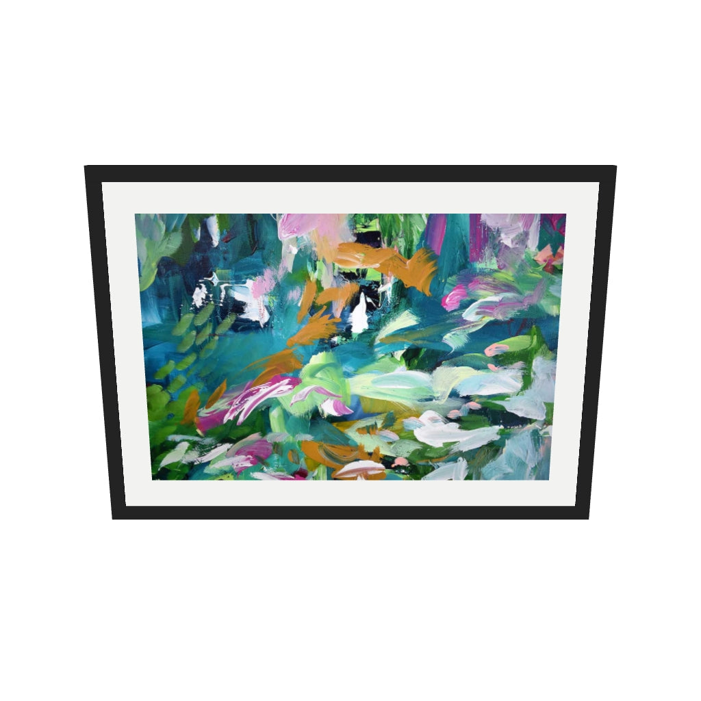 [ah-ar-v1:37b9c1df2abf3ce60fbf8bb3] Abstract 142 Art Print — 50 x 70 cm, black frame (AR scale)