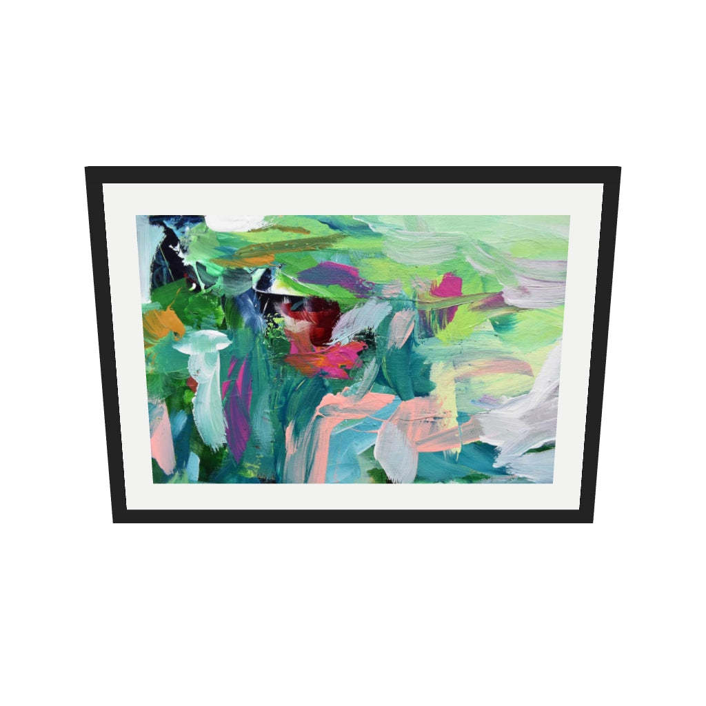 [ah-ar-v1:deddd7de0edb19a29b462865] Abstract 143 Art Print — 50 x 70 cm, black frame (AR scale)