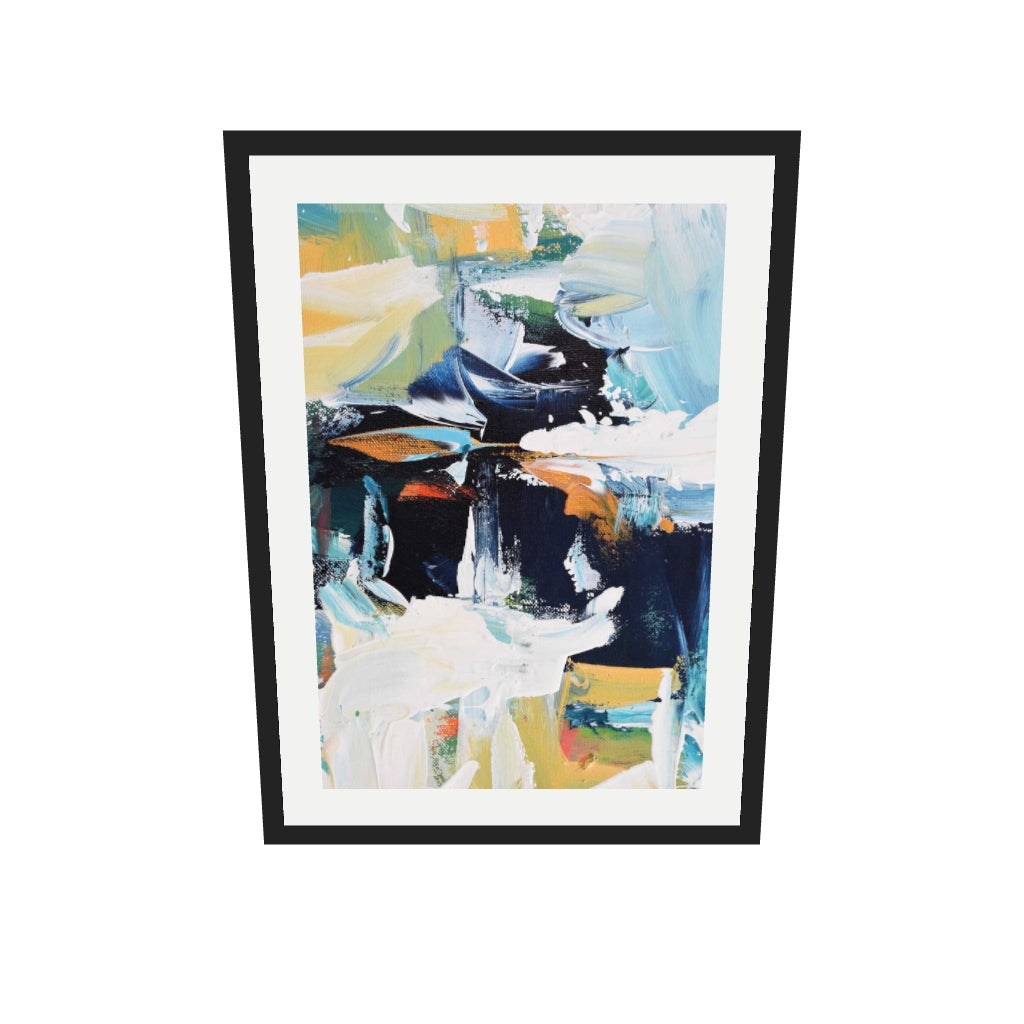 [ah-ar-v1:cc1584778121dbe9545961c1] Abstract 158 Art Print — 50 x 70 cm, black frame (AR scale)