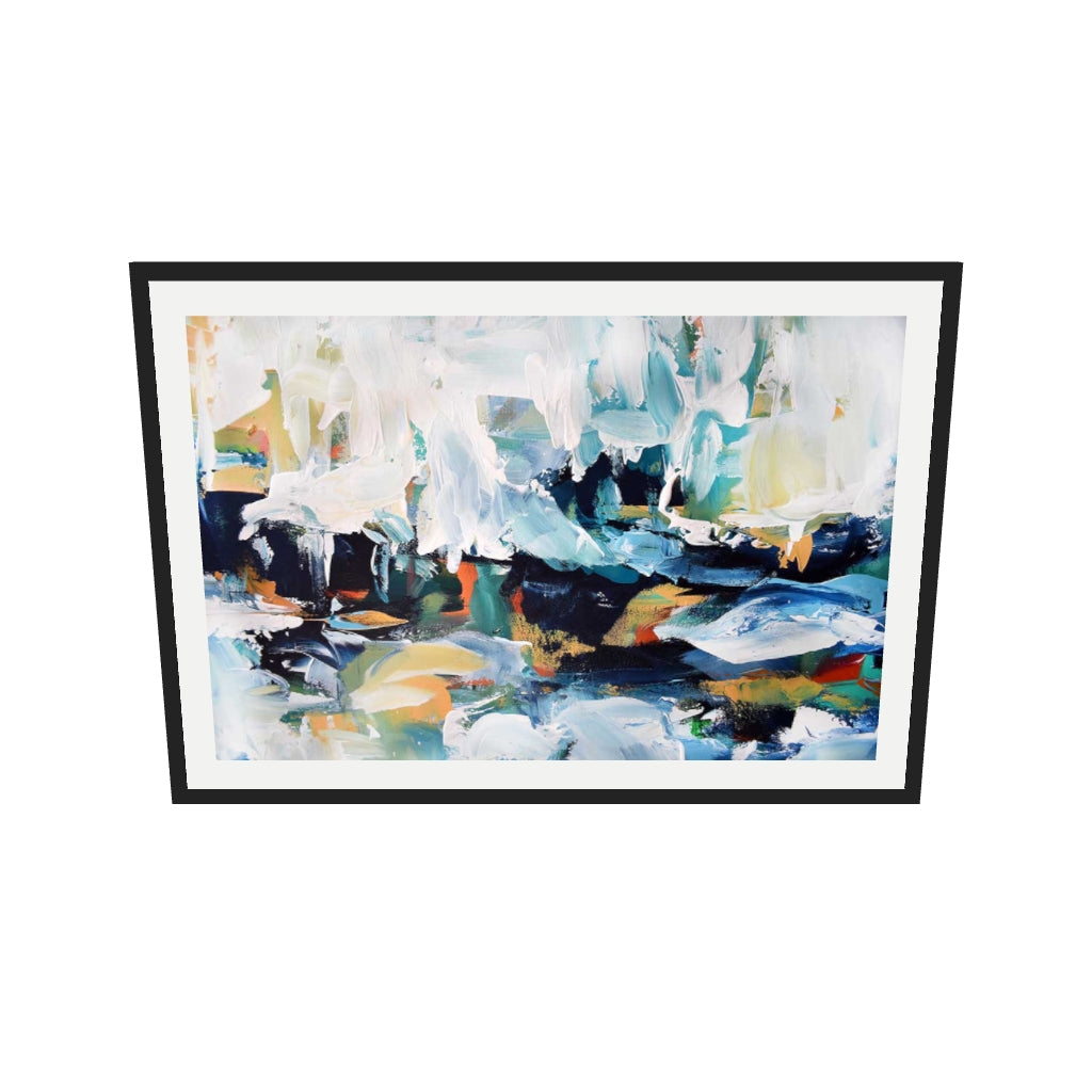 [ah-ar-v1:a58143b46bd890ecc750c50b] Abstract 159 Art Print — 70 x 100 cm, black frame (AR scale)