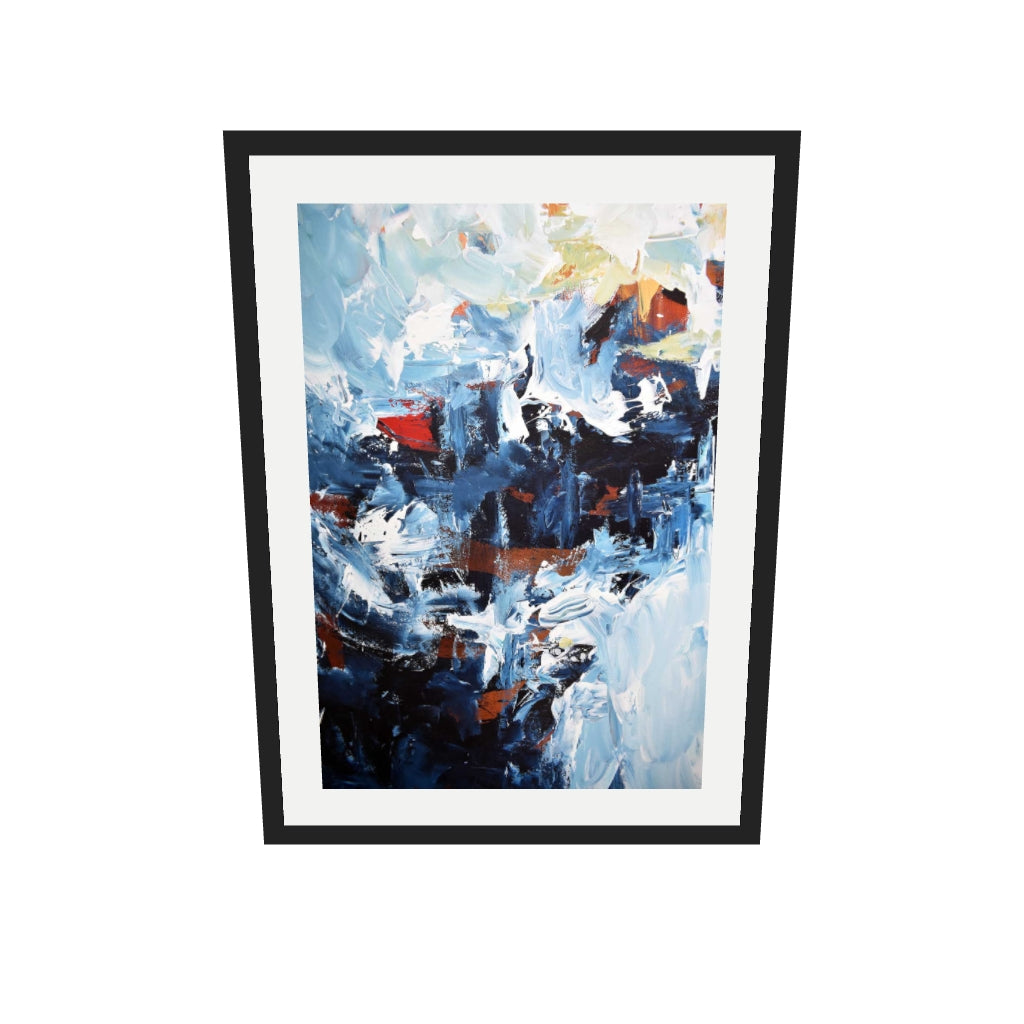 [ah-ar-v1:789a1b39774b885a8258f62a] Abstract 162 Art Print — 50 x 70 cm, black frame (AR scale)