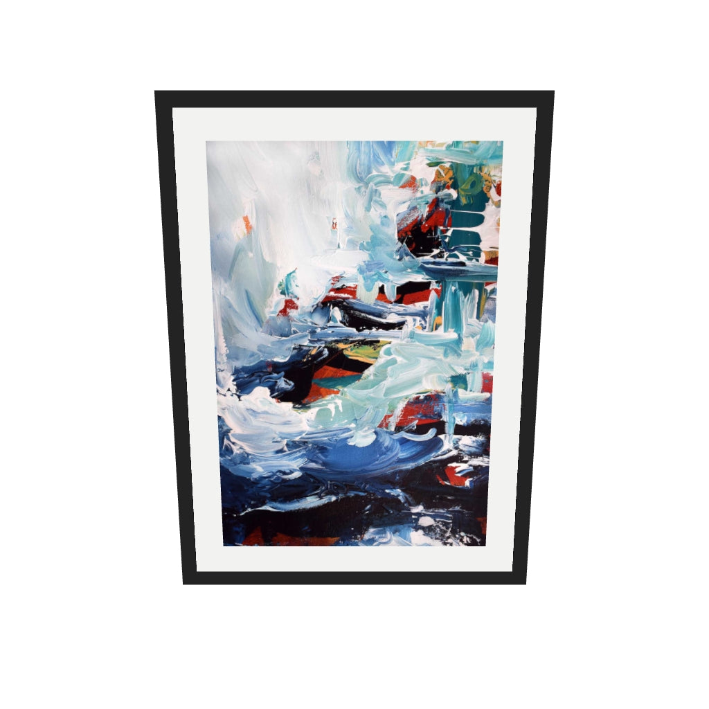 [ah-ar-v1:953019c64f350857ac3a771d] Abstract 164 Art Print — 50 x 70 cm, black frame (AR scale)