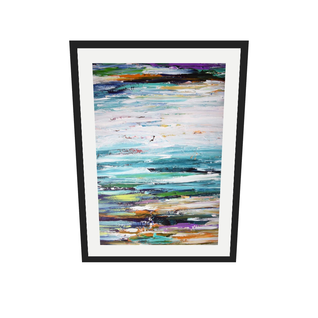 [ah-ar-v1:e6959ce9e8d7d43968499015] Abstract 166 Art Print — 50 x 70 cm, black frame (AR scale)