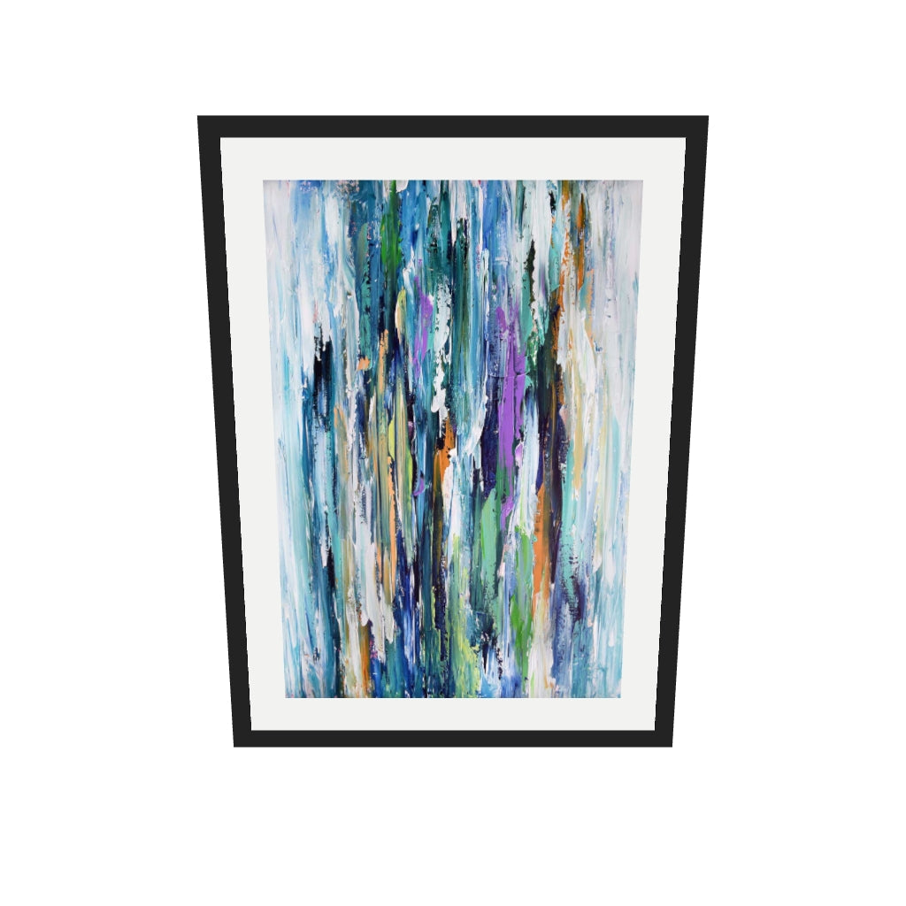 [ah-ar-v1:17585a3c82e5681f46886fdf] Abstract 167 Art Print — 50 x 70 cm, black frame (AR scale)