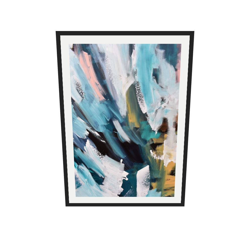[ah-ar-v1:1027455c3f48d5e7a097ba85] Abstract 171 Art Print — 70 x 100 cm, black frame (AR scale)