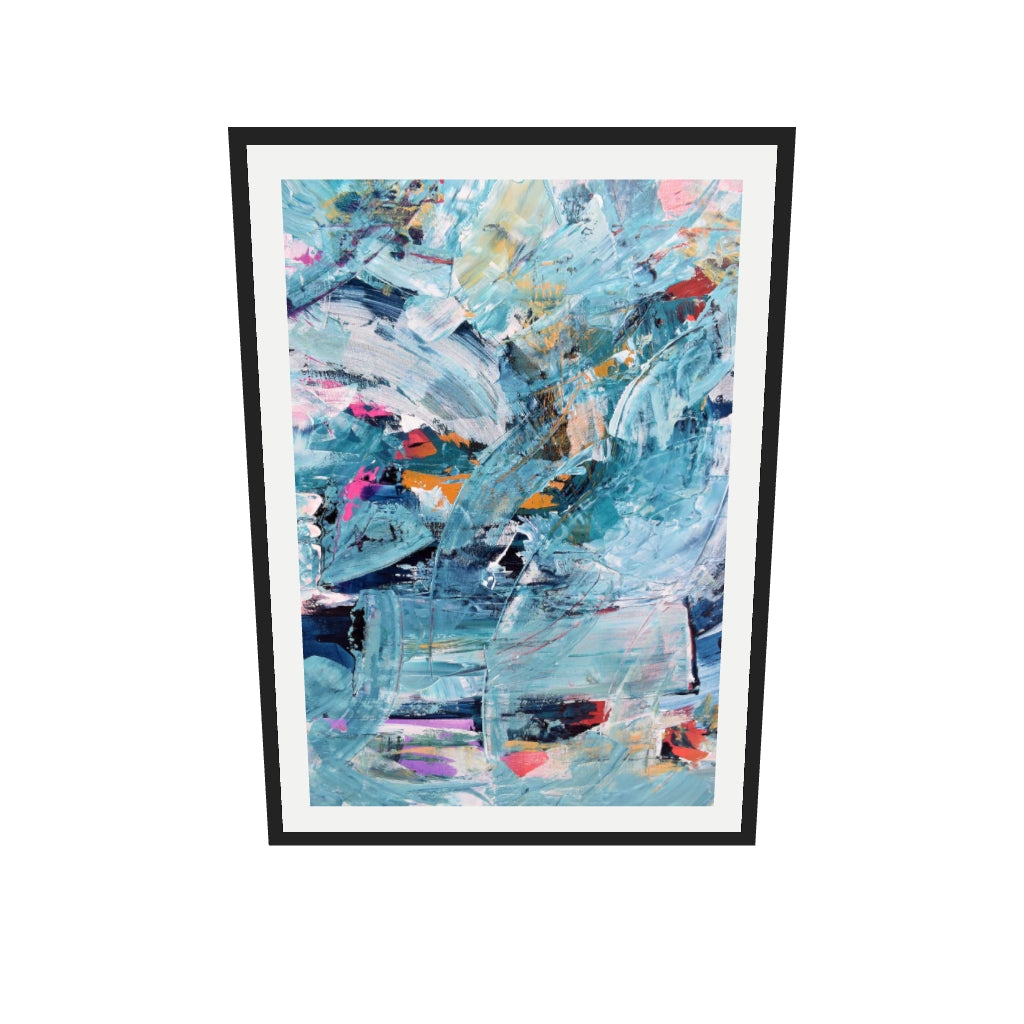 [ah-ar-v1:5222ea3875ba3ed10b284bc1] Abstract 172 Art Print — 70 x 100 cm, black frame (AR scale)