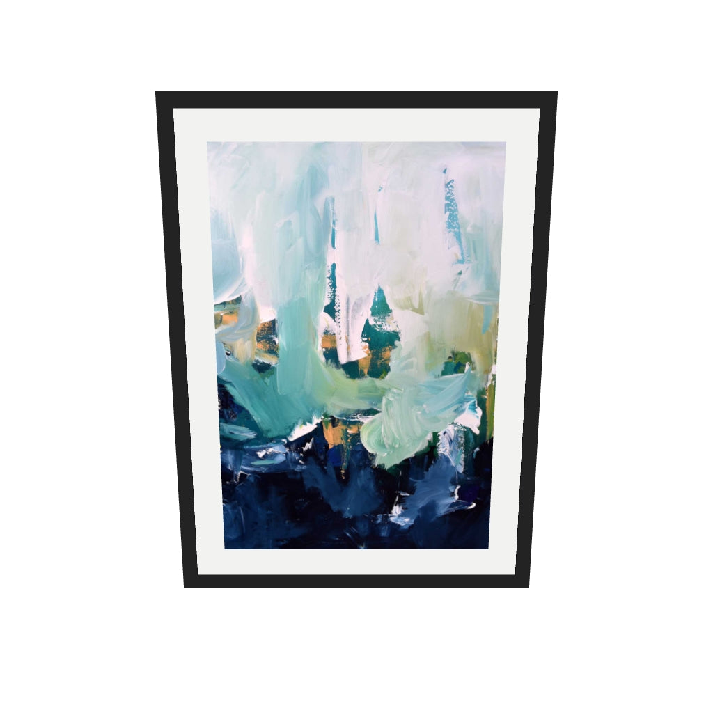 [ah-ar-v1:810128b34ddf165f5143b4a1] Abstract 175 Art Print — 50 x 70 cm, black frame (AR scale)