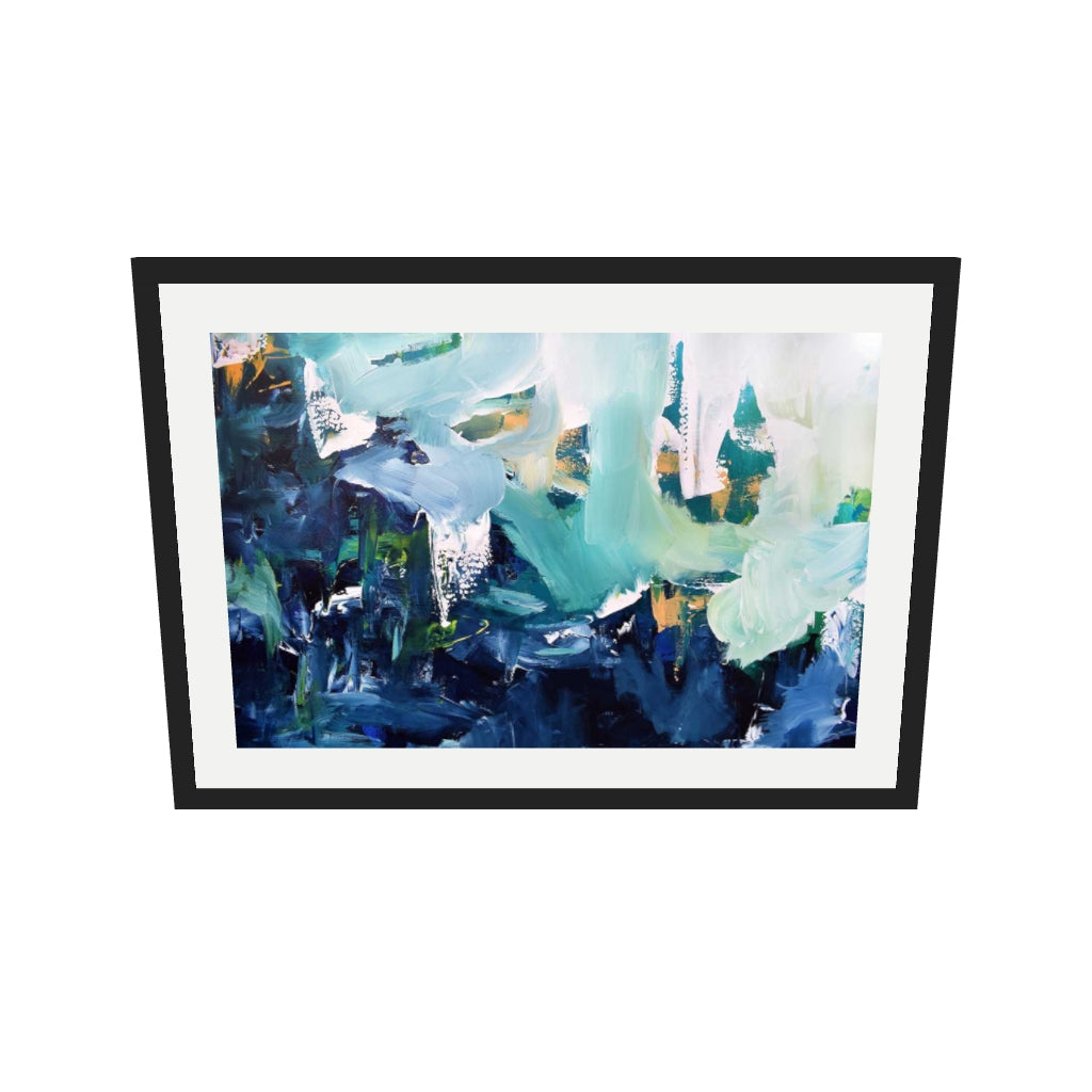 [ah-ar-v1:d96287036a156e32da550d40] Abstract 176 Art Print — 50 x 70 cm, black frame (AR scale)