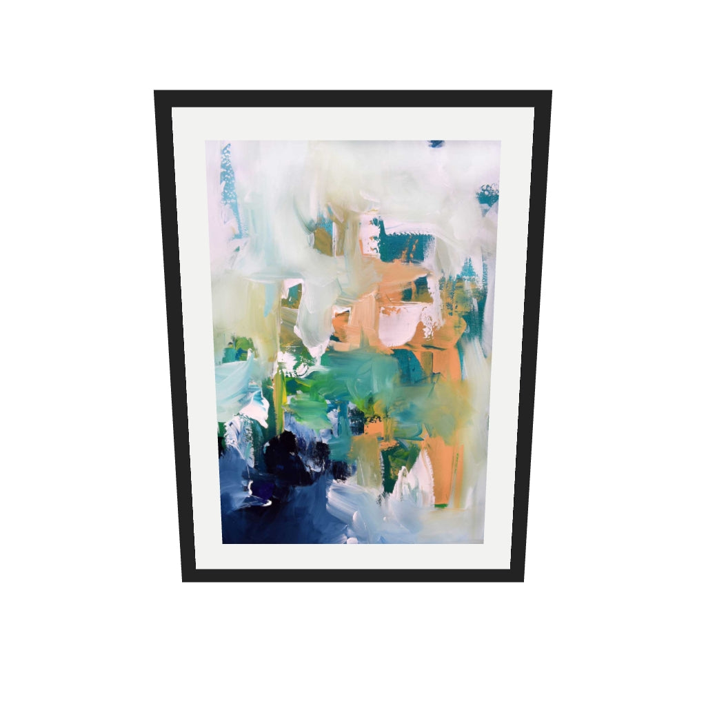 [ah-ar-v1:3facc0082a9c381729276623] Abstract 177 Art Print — 50 x 70 cm, black frame (AR scale)