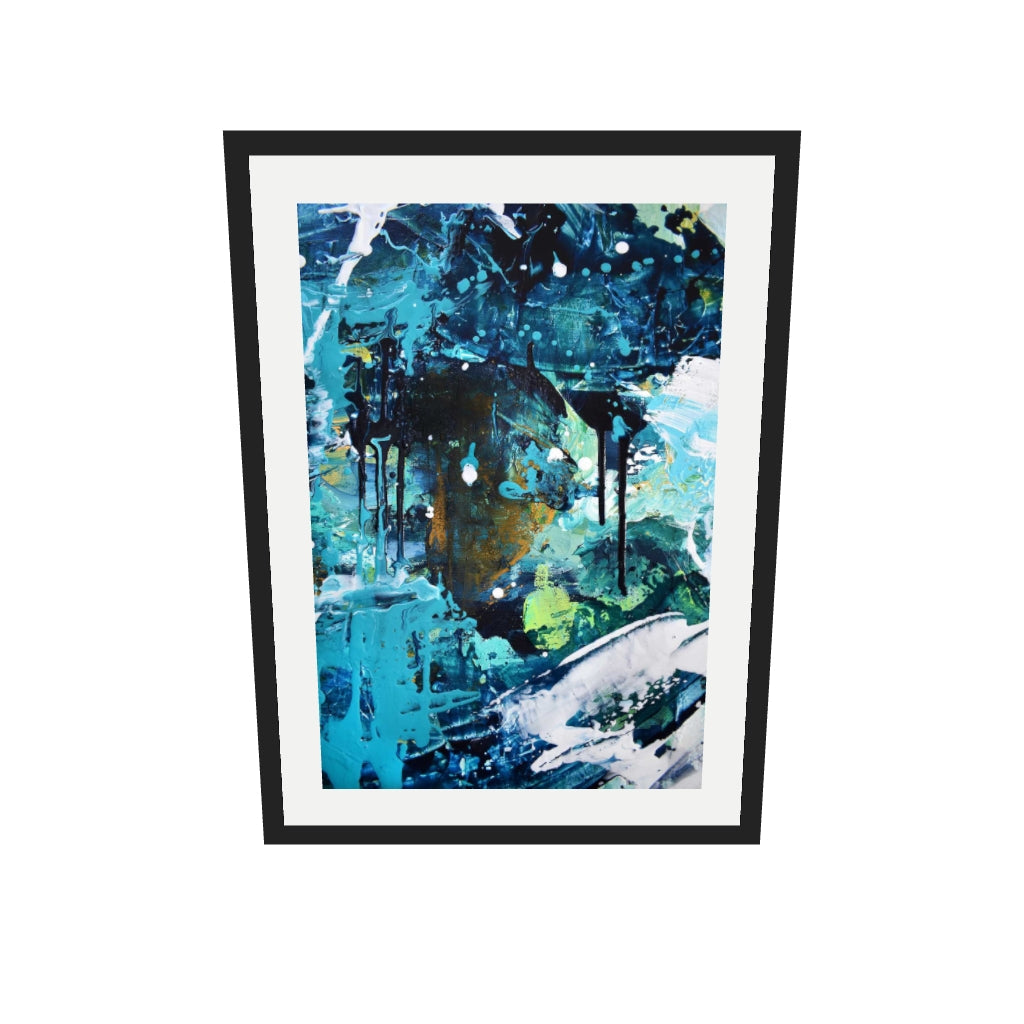 [ah-ar-v1:5ebedde4b921211a8fb2c254] Abstract 179 Art Print — 50 x 70 cm, black frame (AR scale)