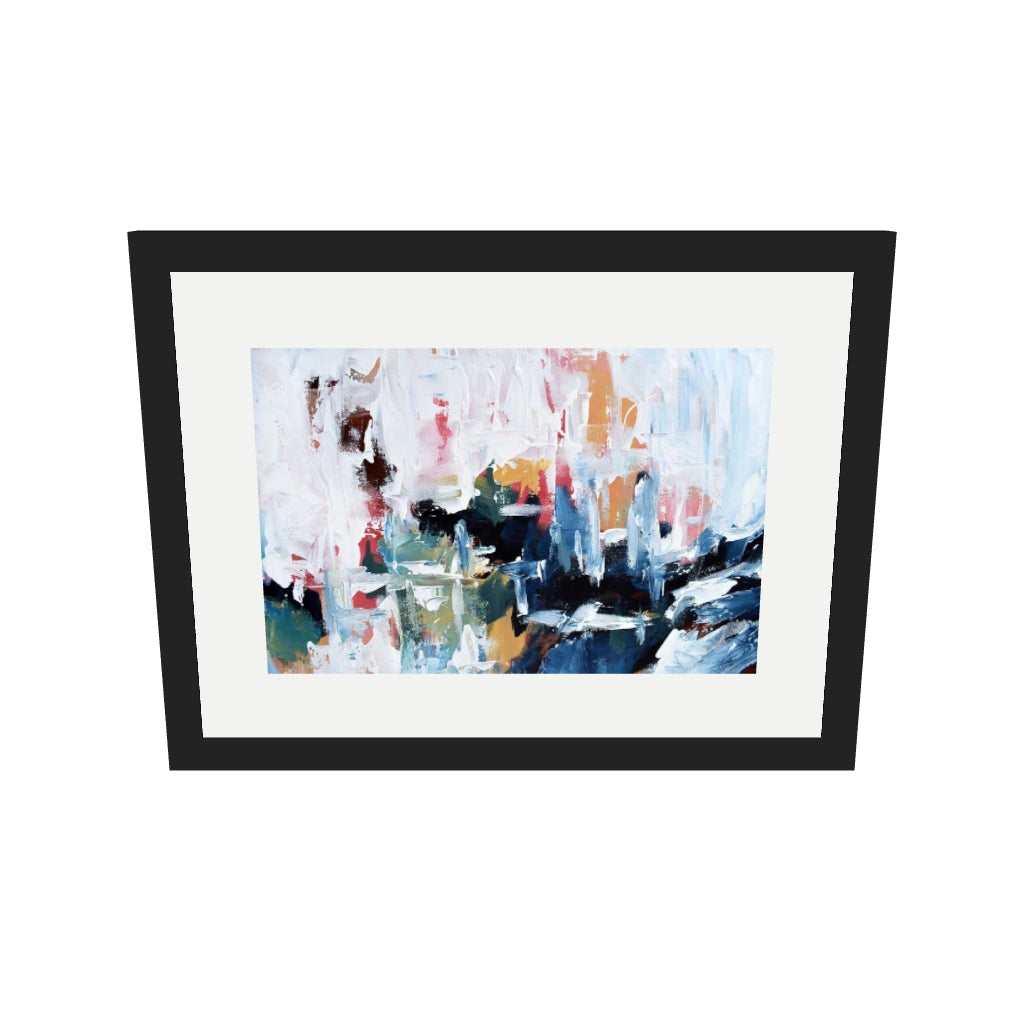 [ah-ar-v1:3f8d9bb7df2c7ddc813f860c] Abstract 182 Art Print — 30 x 40 cm, black frame (AR scale)