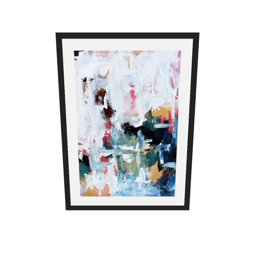 [ah-ar-v1:13fae041db2e29fe7ced6c28] Abstract 184 Art Print — 50 x 70 cm, black frame (AR scale)