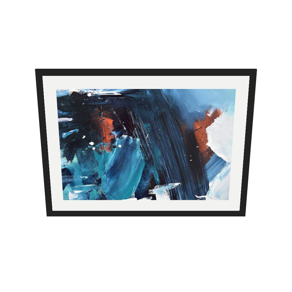 [ah-ar-v1:33ba807515aca8f0705af74d] Abstract 185 Art Print — 50 x 70 cm, black frame (AR scale)