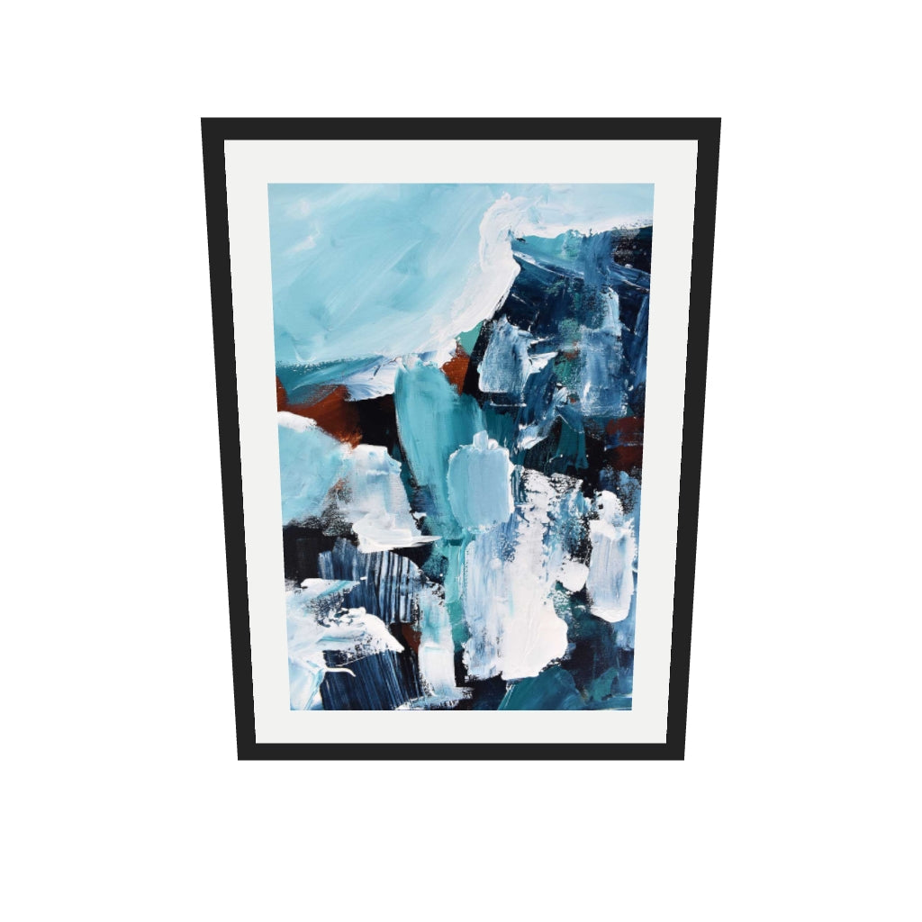 [ah-ar-v1:84fa5f2bbd11766a8f0d1a19] Abstract 187 Art Print — 50 x 70 cm, black frame (AR scale)