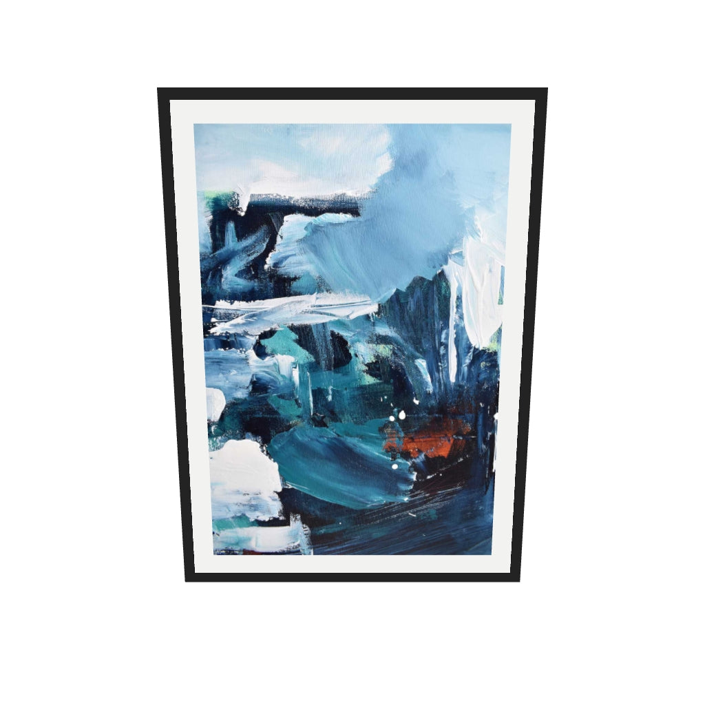 [ah-ar-v1:77eca11ff8bcac14685a7d78] Abstract 188 Art Print — 70 x 100 cm, black frame (AR scale)