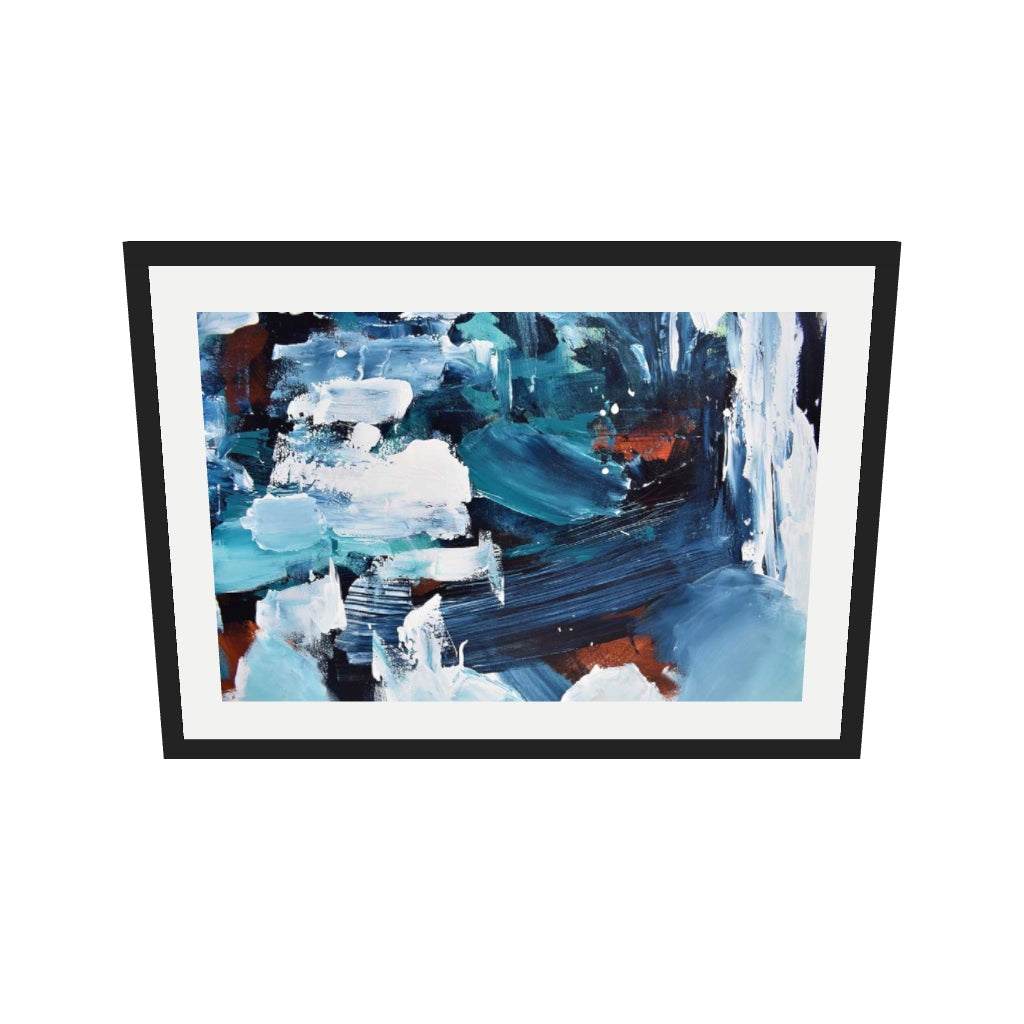 [ah-ar-v1:035eb7fc2445710bcff72a6f] Abstract 189 Art Print — 50 x 70 cm, black frame (AR scale)