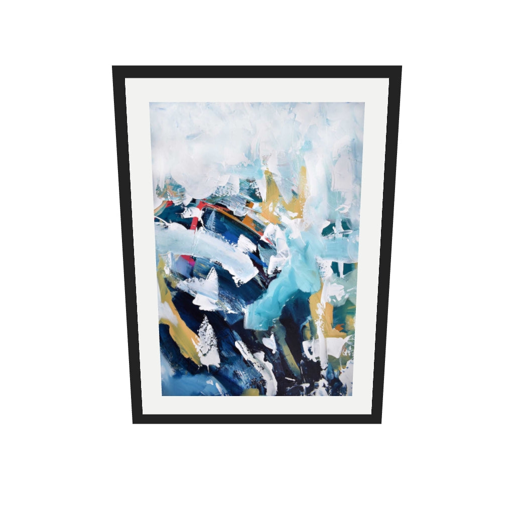 [ah-ar-v1:a1b0c1f44378582bc3675eb0] Abstract 201 Art Print — 50 x 70 cm, black frame (AR scale)