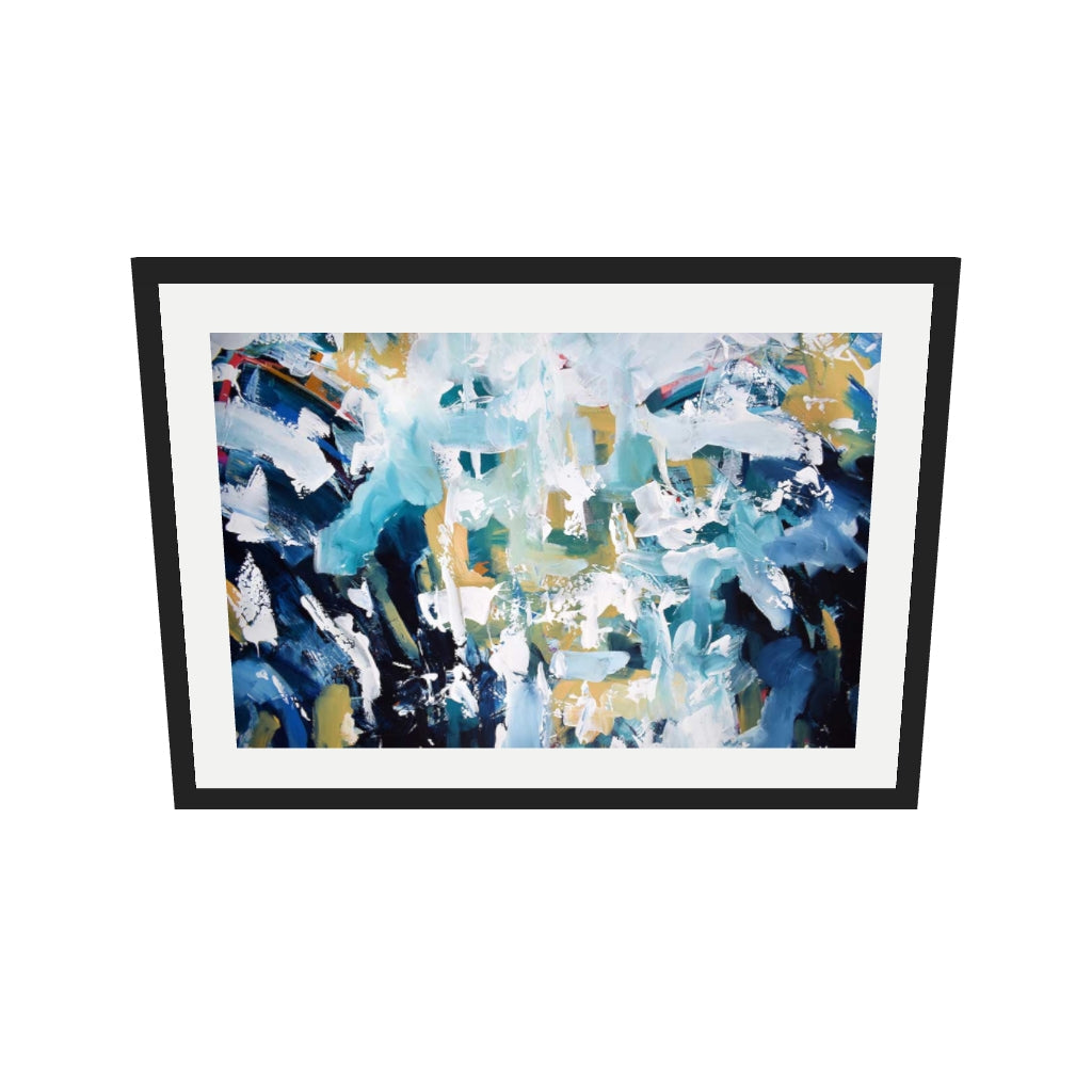 [ah-ar-v1:8564d0dafc95d43917af1165] Abstract 202 Art Print — 50 x 70 cm, black frame (AR scale)