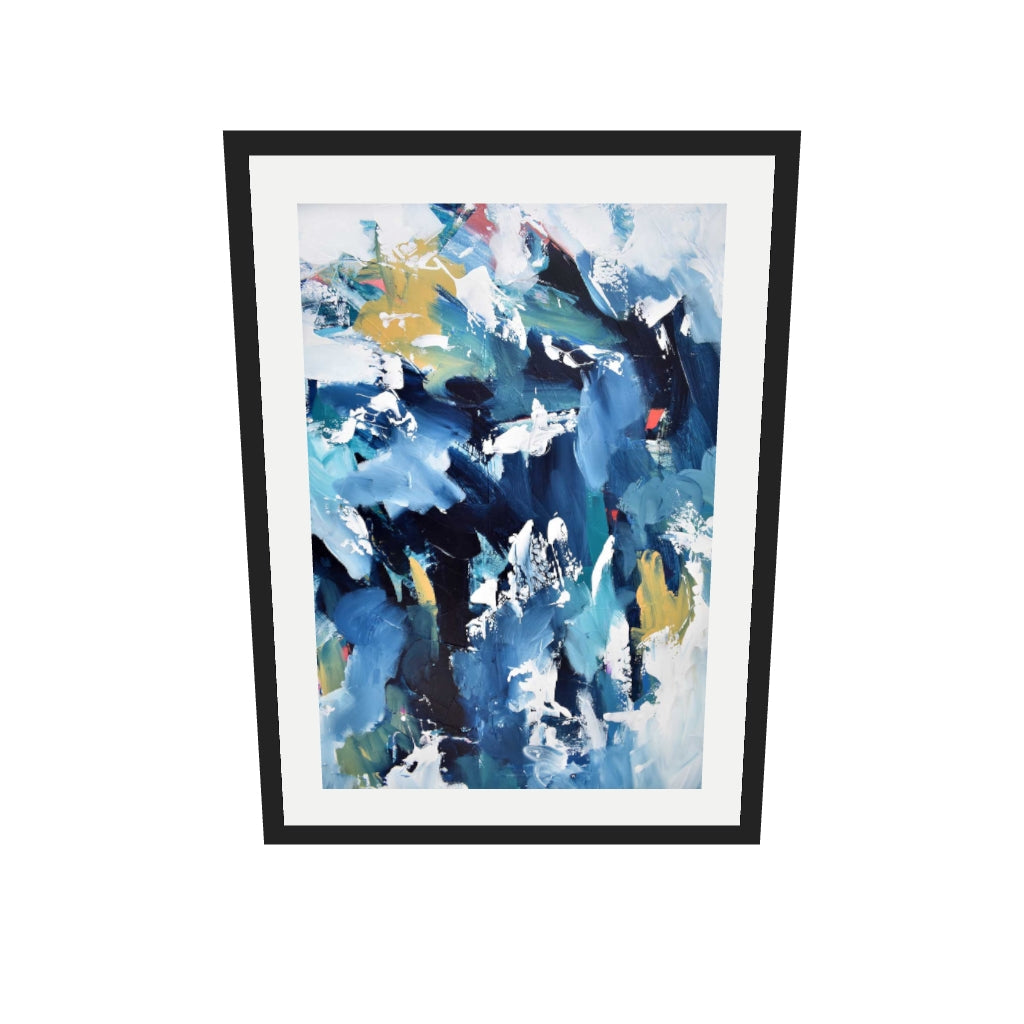 [ah-ar-v1:cca82725bb161fc91e69cfbc] Abstract 203 Art Print — 50 x 70 cm, black frame (AR scale)