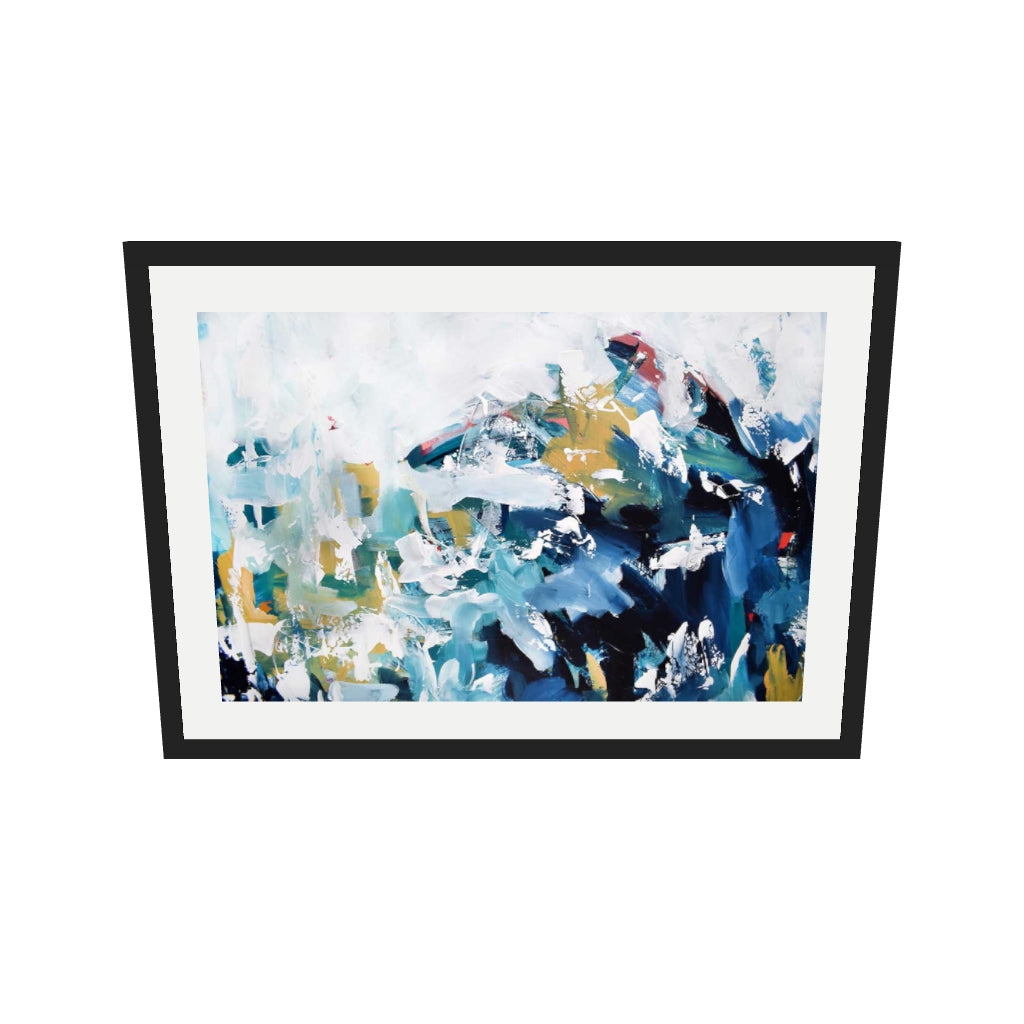 [ah-ar-v1:484b52404efbee1cfeb032ee] Abstract 204 Art Print — 50 x 70 cm, black frame (AR scale)