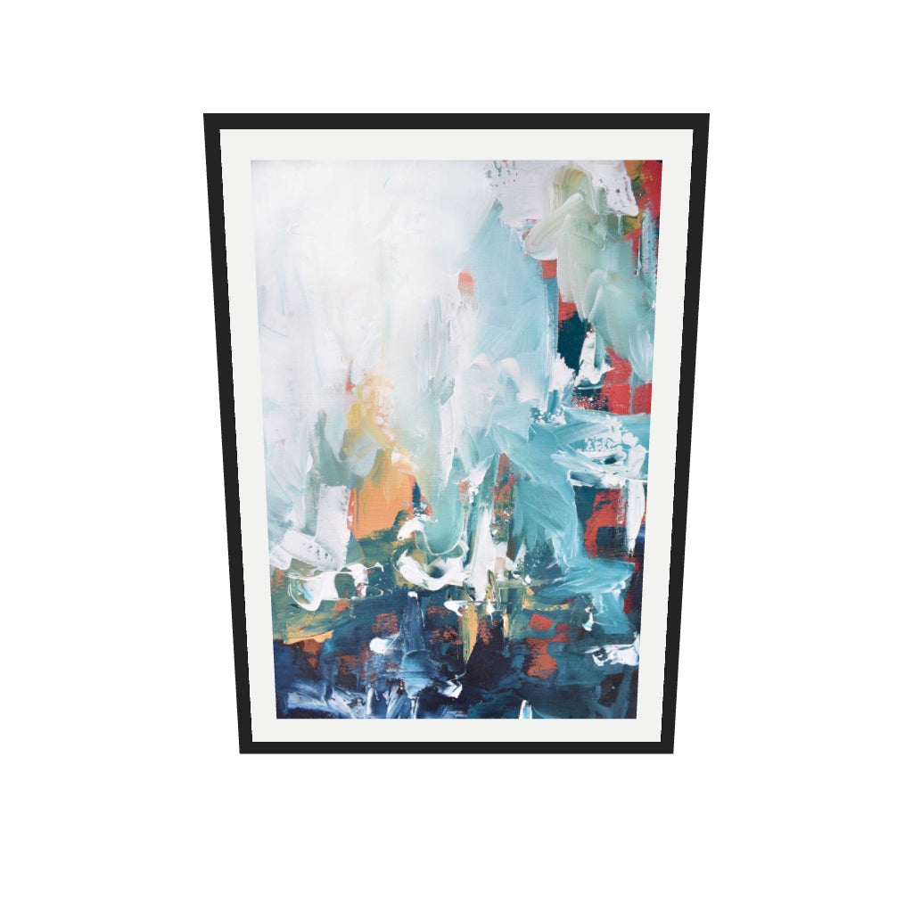 [ah-ar-v1:4170d3f104dab7c49fc77ca1] Abstract 209 Art Print — 70 x 100 cm, black frame (AR scale)