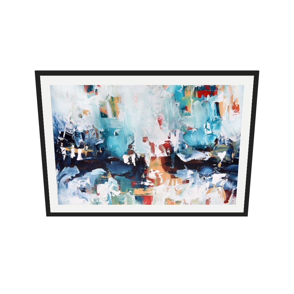 [ah-ar-v1:dd2e14a2475383286427c53c] Abstract 211 Art Print — 70 x 100 cm, black frame (AR scale)