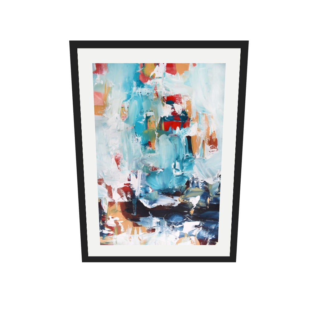 [ah-ar-v1:4f94eb45de531b9ab4feb9a9] Abstract 212 Art Print — 50 x 70 cm, black frame (AR scale)