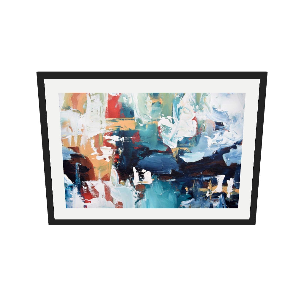 [ah-ar-v1:94b1a8e8fc2c500114b85ab9] Abstract 214 Art Print — 50 x 70 cm, black frame (AR scale)