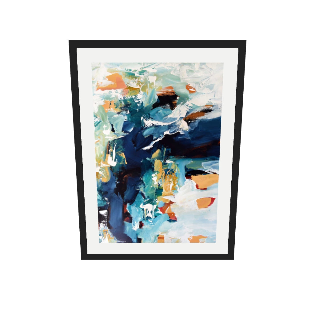 [ah-ar-v1:f89cb1111c466691fbf84d2e] Abstract 216 Art Print — 50 x 70 cm, black frame (AR scale)