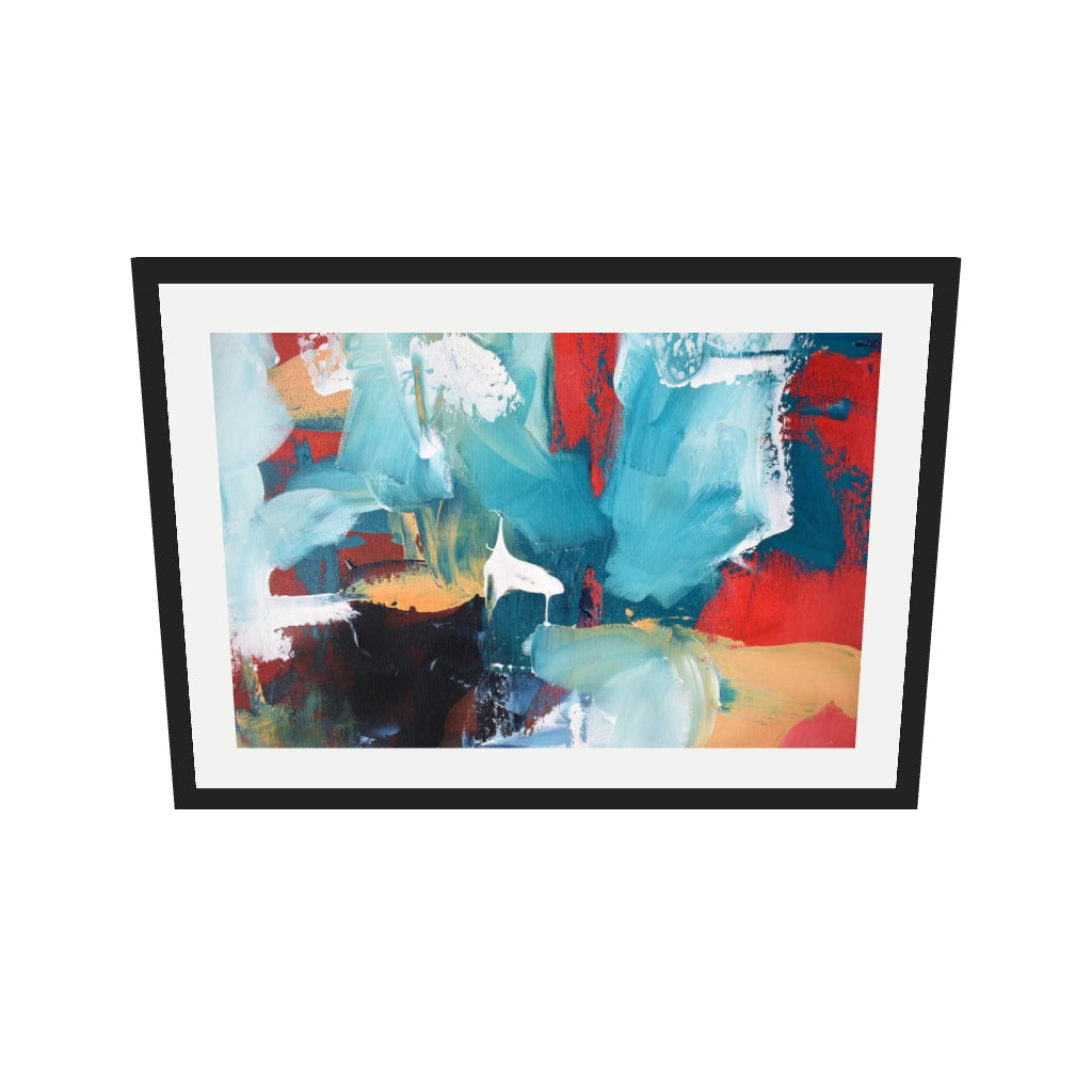 [ah-ar-v1:7183797ac4212fc33a423fe5] Abstract 220 Art Print — 50 x 70 cm, black frame (AR scale)