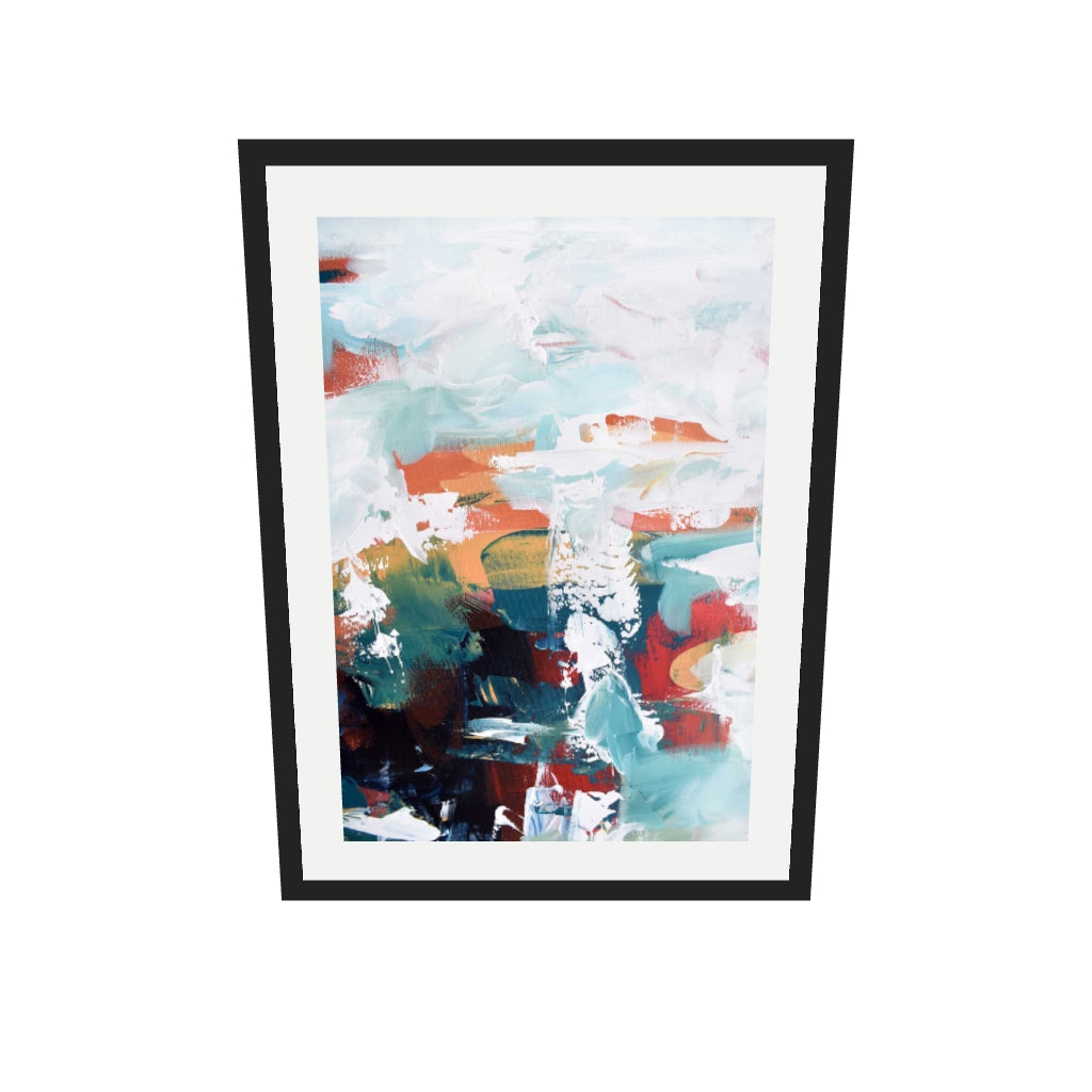 [ah-ar-v1:7fdc536e36672523e603250c] Abstract 224 Art Print — 50 x 70 cm, black frame (AR scale)